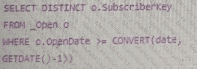 Marketing-Cloud-Developer Question 36