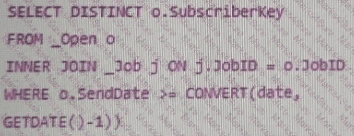 Marketing-Cloud-Developer Question 36